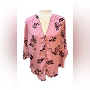 Torrid Pink Relaxed Buttoned Blouse